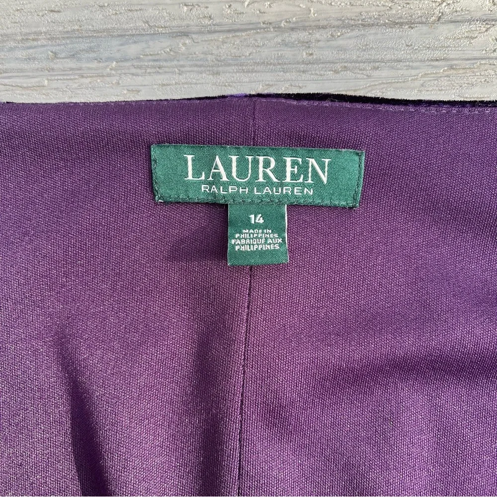 Lauren Ralph Lauren Flocked Velvet Wrap Dress - Picture 3 of 7